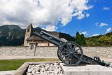 Church and the War Cannon - Pinzolo Trento Italy