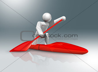Canoe Sprint 3D symbol, Olympic sports