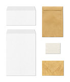 envelopes mockup template, white background