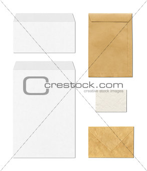 envelopes mockup template, white background