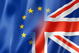 Europe and UK flag