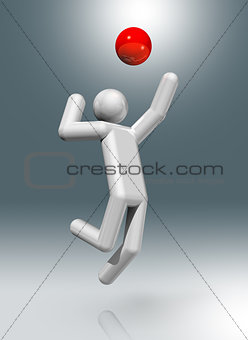 Volleyball 3D symbol, Olympic sports