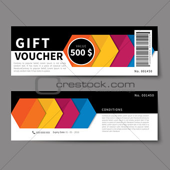 gift voucher discount template flat design