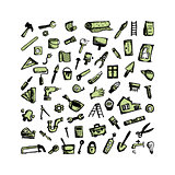 Repair icons, sketch for your design