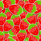 Seamless Pattern Background from Strawberry Vector Illustration