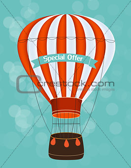Air Balloon Background Vector Illustration