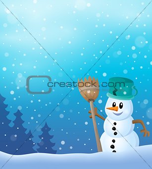 Winter snowman topic image 7
