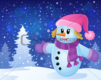 Winter snowwoman topic image 3