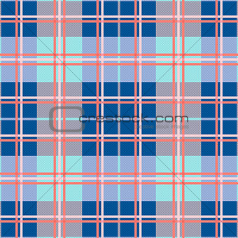 Rectangular seamless pattern in blue and pink