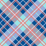 Diagonal seamless pattern in blue and pink