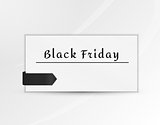 black friday paper with black ribbon