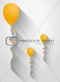 balloons with long shadow