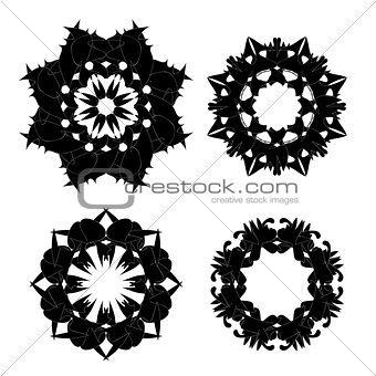 Set of Black Ornaments