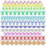 Set of Colorful sewing stitch on a white background