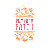 Pumpkin patch - typographic element
