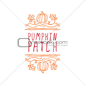Pumpkin patch - typographic element
