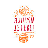 Autumn is here - typographic element