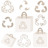 Eco recycle bag and sign collection