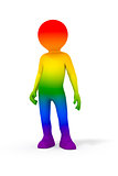 man rainbow colors