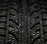 Close-up texture of tire with water drops 