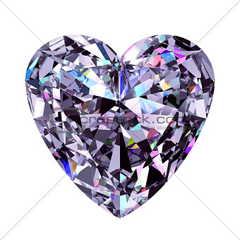 Diamond Heart. 3D Model.