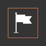 Simple stylish pixel icon flag. Vector design