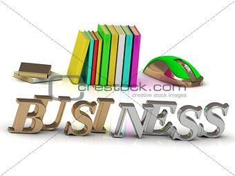 BUSINESS - inscription bright volume letter and textbooks