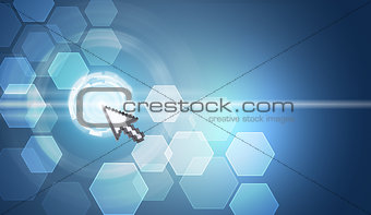 Cursor clicking on virtual screen