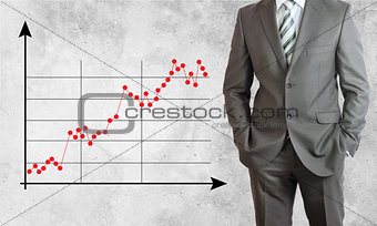 Businessman with graphs