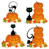 Set of Halloween Greeting Cards