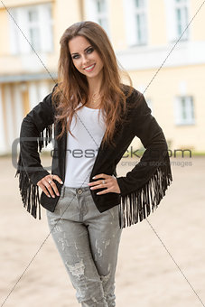 girl with trendy urban style 
