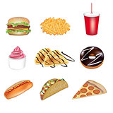 Fast food vector illustrations