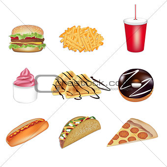 Fast food vector illustrations