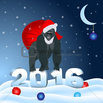 Gorilla Santa Claus 2016