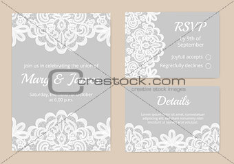 lace cards for wedding
