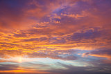 Magic Background  of Real Sundown Sky