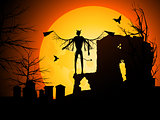 Halloween background with devil