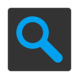 Search flat blue and gray colors rounded button