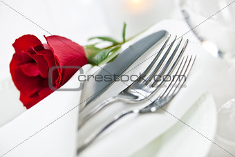 Romantic dinner setting