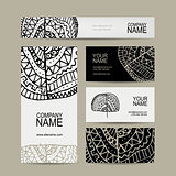 Business cards collection, ethnic ornament for your design