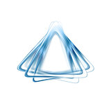 Abstract blue triangles shapes corporate logo