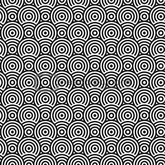 Abstract circle monochrome seamless texture