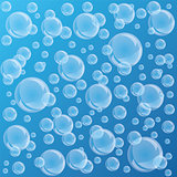Air bubbles in water vector background