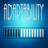 Blue loading bar with adaptability word