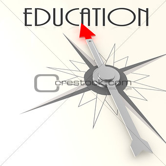 Compass with education word