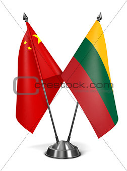 China and Lithuania - Miniature Flags.