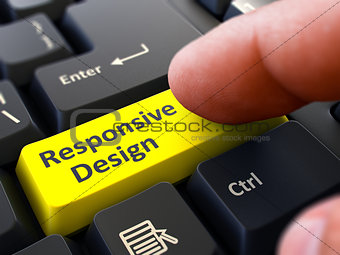 Responsive Design - Written on Yellow Keyboard Key.