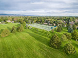 park and tennis courts aerial view