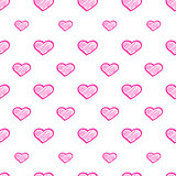 Abstract seamless hearts romantic background