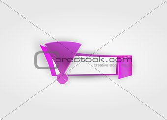 purple banner with white label